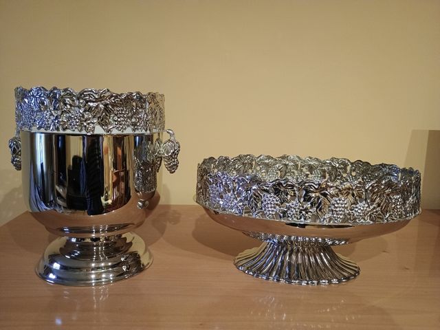 Cubitera y Ensaladera Alpaca