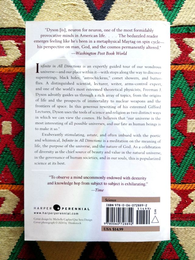 Infinite in All Directions: Gifford Lectures Given at Aberdeen, Scotland April--November 1985