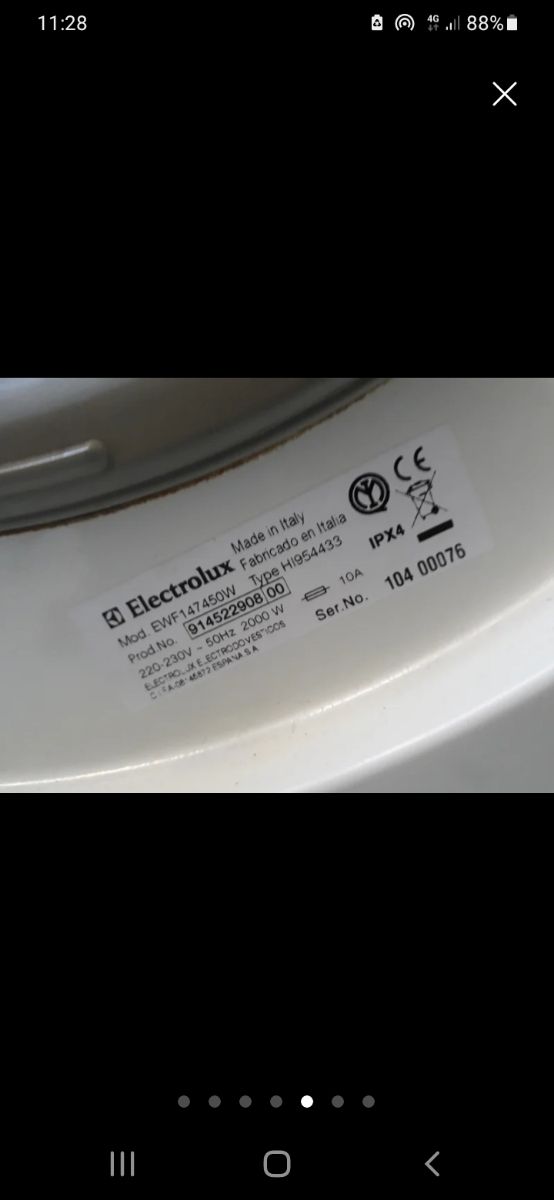 Ricambi per lavatrice Electrolux EWF 147450