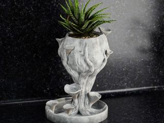 Vaso Artistico 3D – Albero con Funghi