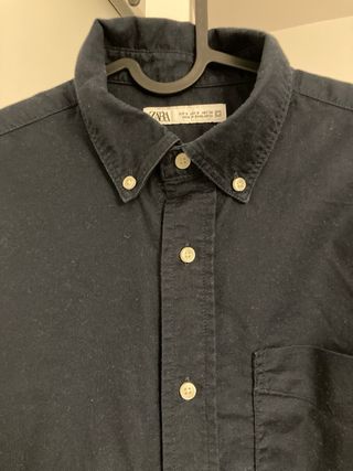 Camisa zara azul marino. Talla S