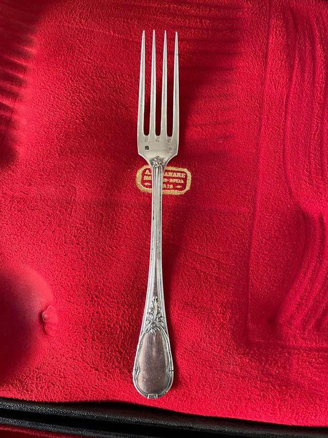 Posate antiche e coltelli di corno e argento