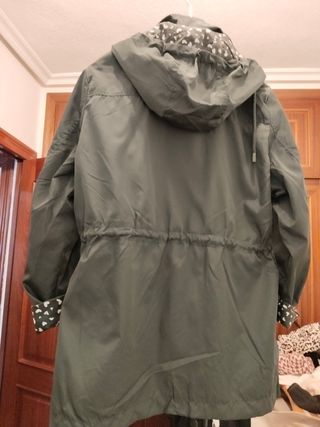 Cortavientos mujer reversible color verd