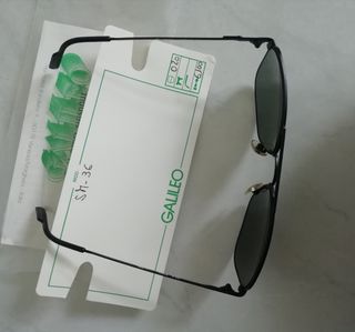 Occhiali da sole neri Vintage Galileo