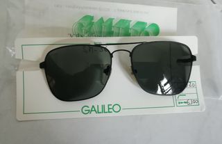 Occhiali da sole neri Vintage Galileo