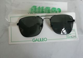 Occhiali da sole neri Vintage Galileo