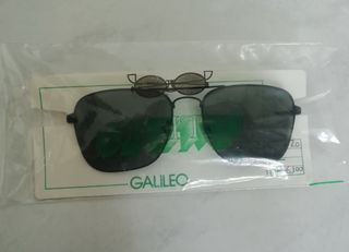 Occhiali da sole neri Vintage Galileo