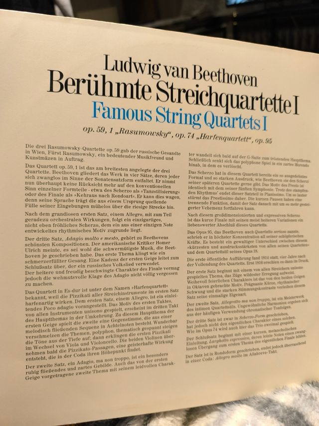 Cuarteto Melos: Beethoven y Mozart, vinilos