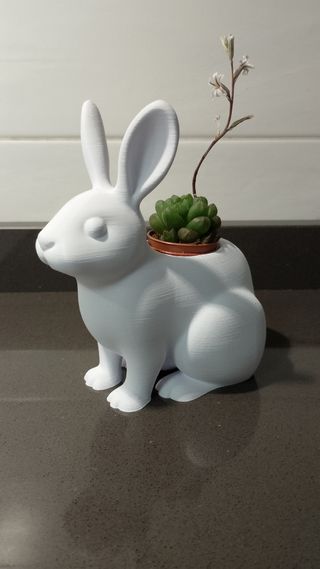 Coniglio decorativo portapenne-vasetto piante 3De 