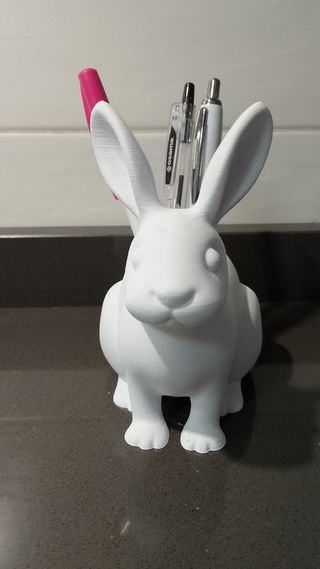 Coniglio decorativo portapenne-vasetto piante 3De 
