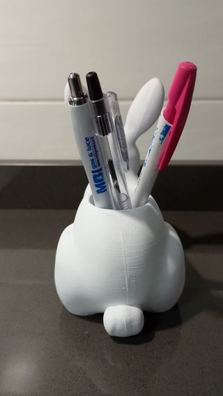 Coniglio decorativo portapenne-vasetto piante 3De 