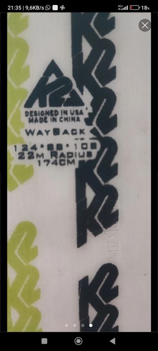 Esquis travesia k2 wayback 88 fijaciones skimo