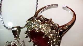 Conjunto Plata 925 y Circonita Roja