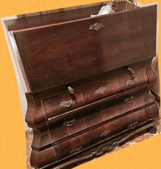 Escritorio Bureau antiguo con espejo vintage