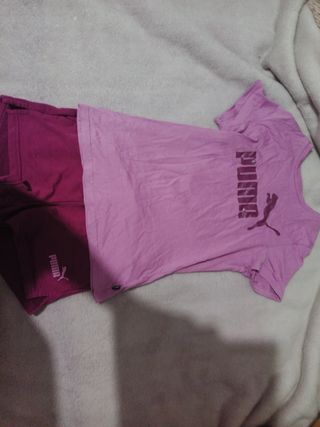 conjunto pantalón y camiseta puma