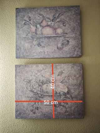 Pareja de cuadros decorativos.