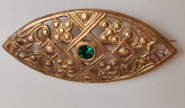 #BR3 Broche dorado vintage para mantoncillo