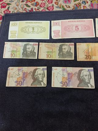 SLOVENIA LOTTO DI N. 10 BANCONOTE 10 condizioni co