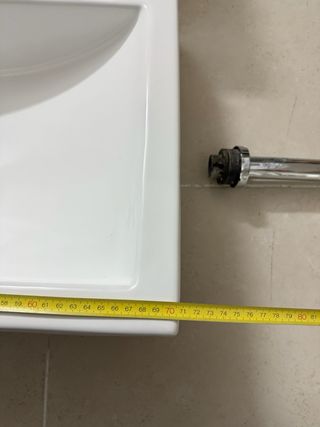 Lavabo blanco suspender o apoyar
