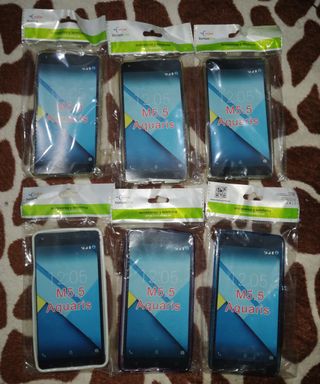 Lote 7 fundas BQ Aquaris M5.5 nuevas