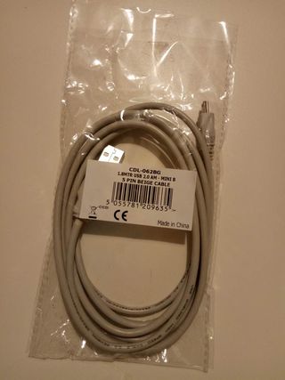 Cable Mini-usb nuevo 1m beige