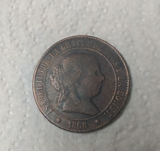 5 CÉNTIMOS DE ESCUDO ISABEL II 1868