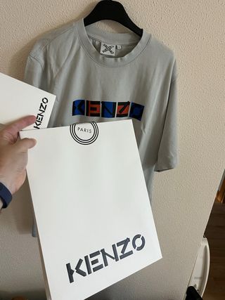 Camiseta Kenzo gris azulado
