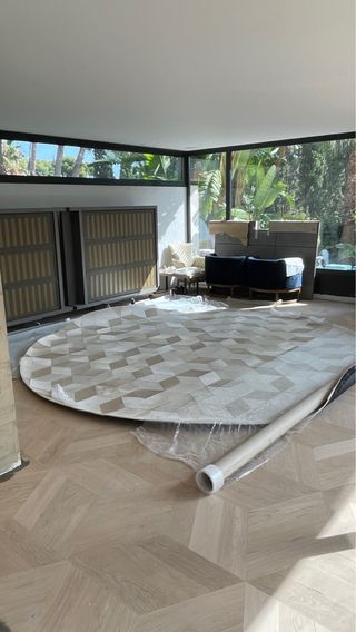 Alfombra piel vaca natural casi nueva