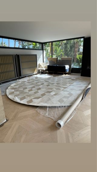 Alfombra piel vaca natural casi nueva