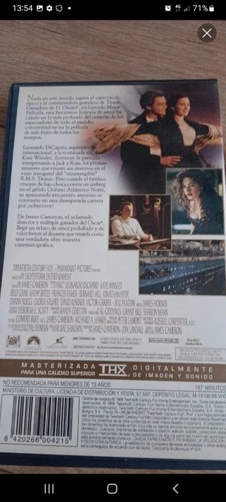 PELÍCULA EL TITANIC EN VHS