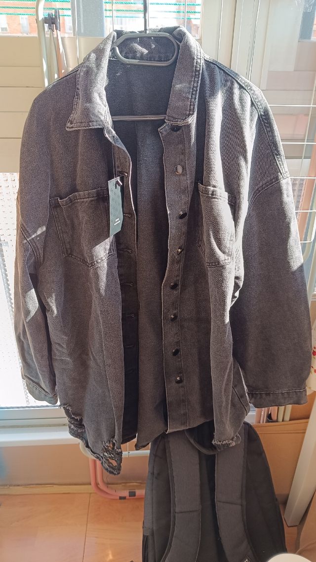 Chaqueta vaquera XXL negra