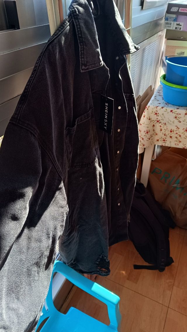 Chaqueta vaquera XXL negra