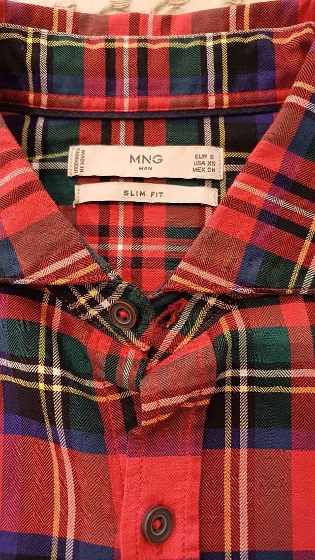 Camisa de cuadros MANGO