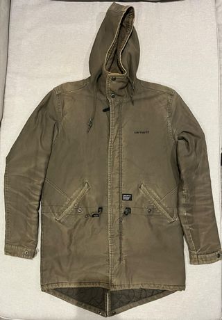 Parka Carhartt verde militar para hombre, talla L
