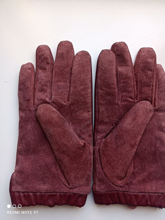 Guantes mujer granates