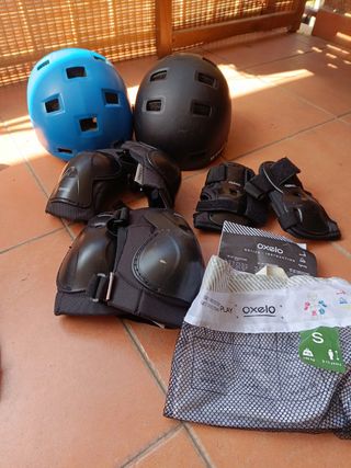 Skate, protectores, casco pack iniciación