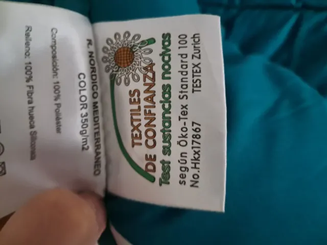 Edredón reversible verde y naranja