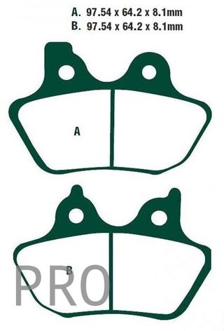 PASTILLAS DE FRENO FA400HH HARLEY DAVIDSON 1450 1584 1690 1800 EBC