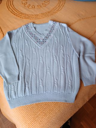maglione uomo in cotone scollo V