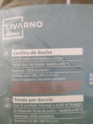 Cortina de ducha 180x200