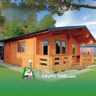 35m2 con porche. Casa prefabricada de madera.