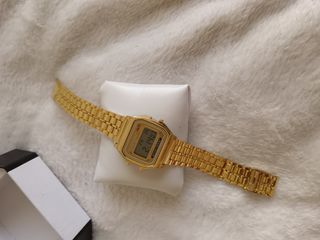 Reloj digital acero mujer Sport Alarma dorado 
