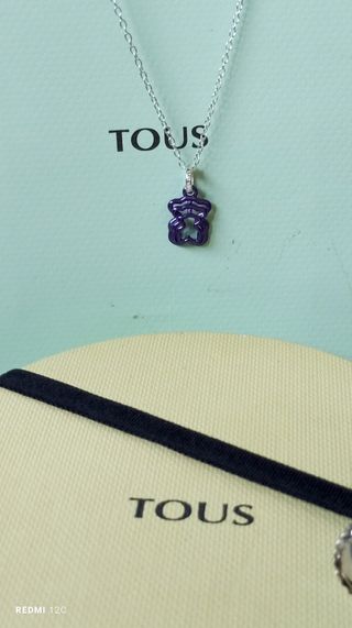 Collar Tous Plata oso morado