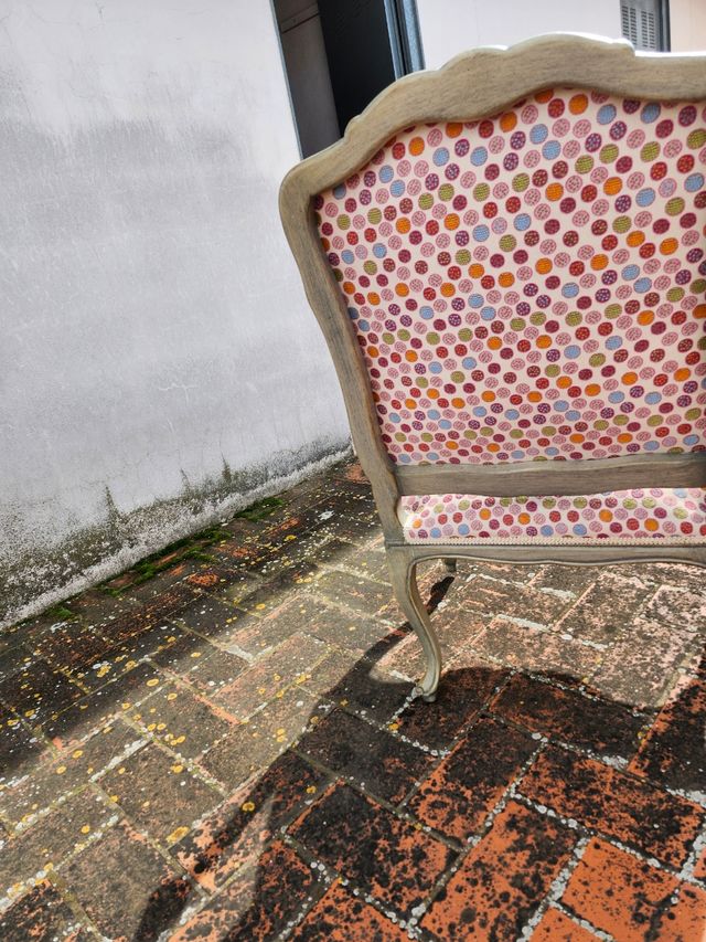 Silla butaca madera tapizada