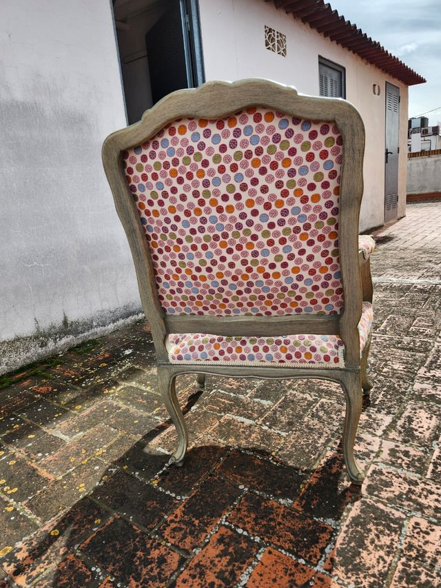 Silla butaca madera tapizada