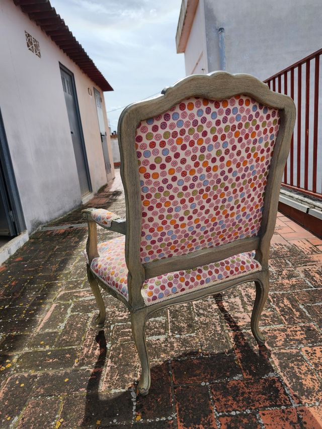 Silla butaca madera tapizada