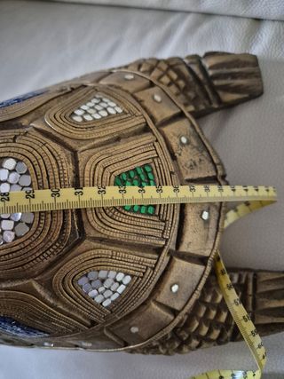 Scultura tartaruga in legno