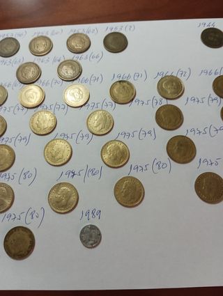 40 moedas de 1 Peseta