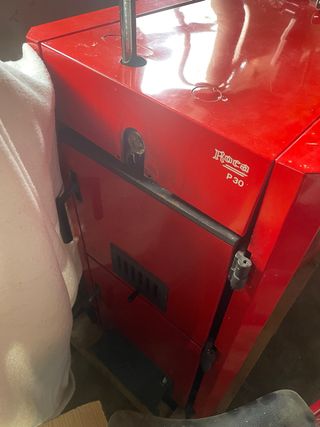 Caldera Roca leña y carbon