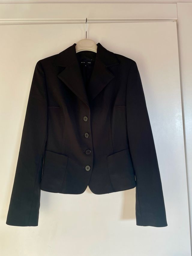 Blazer giacca elasticizzata nera nuova Sasch S